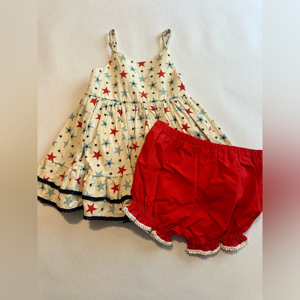3T Girl August Star Dress + Bloomers